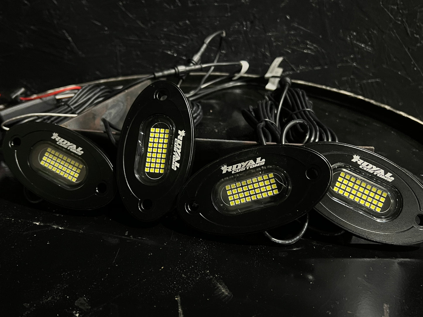 Pure/True White LED Rock Light KIT 36 LED PER POD
